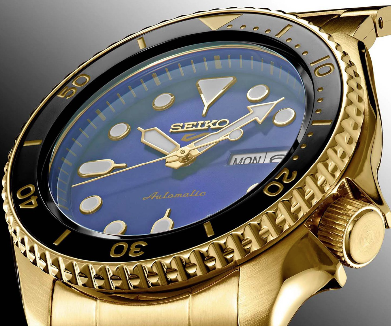 精工全新推出5 Sports系列金色腕表-腕表百科
