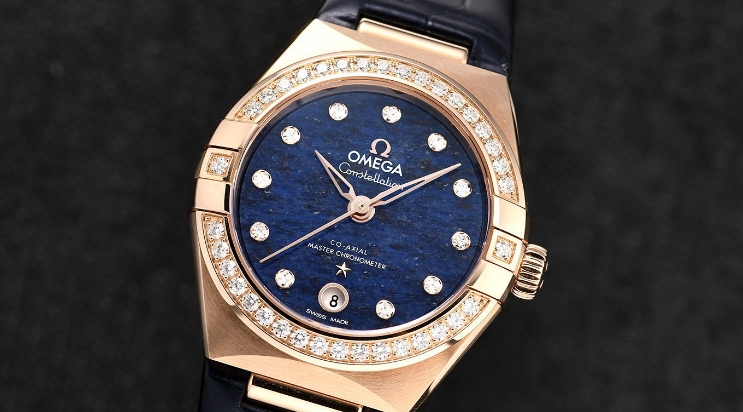 欧米茄星座系列蓝色砂晶石表盘款腕表-腕表百科